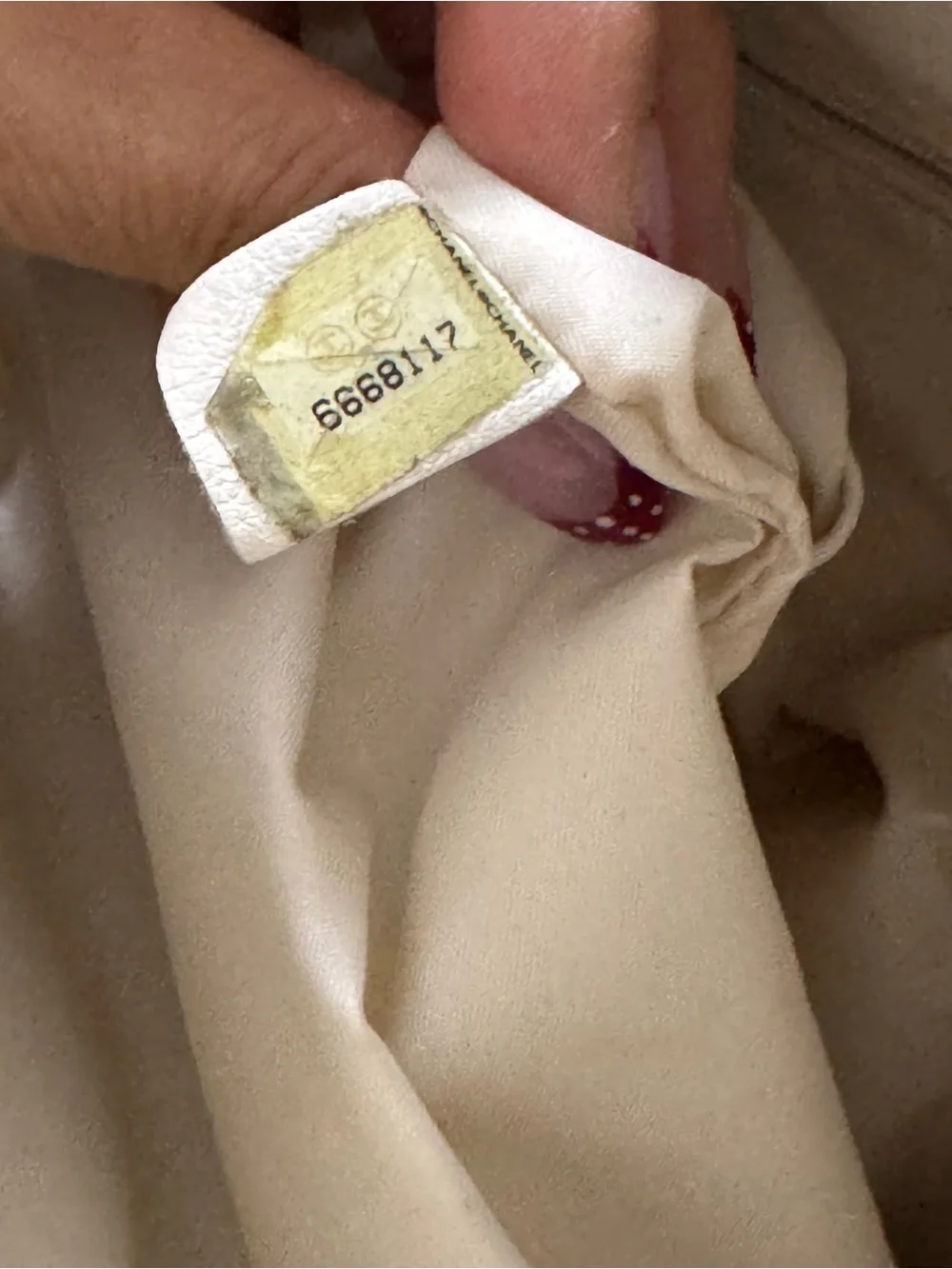 CHANEL travel line Beige & Cream Logo Pattern Tote